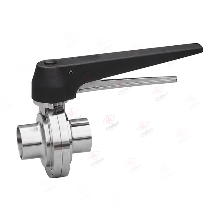 Duck billed welded butterfly valve