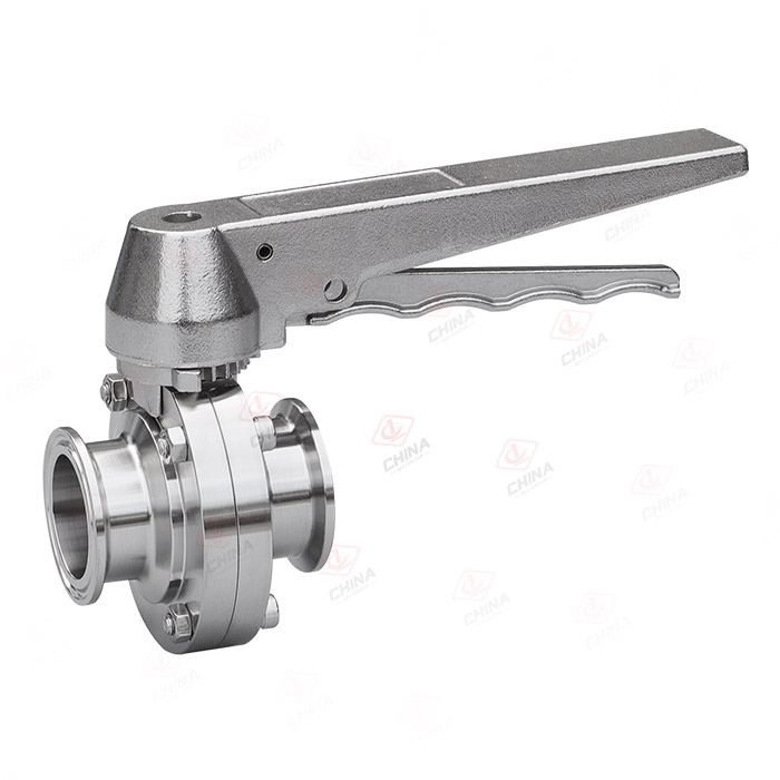 Duck billed quick release butterfly valve