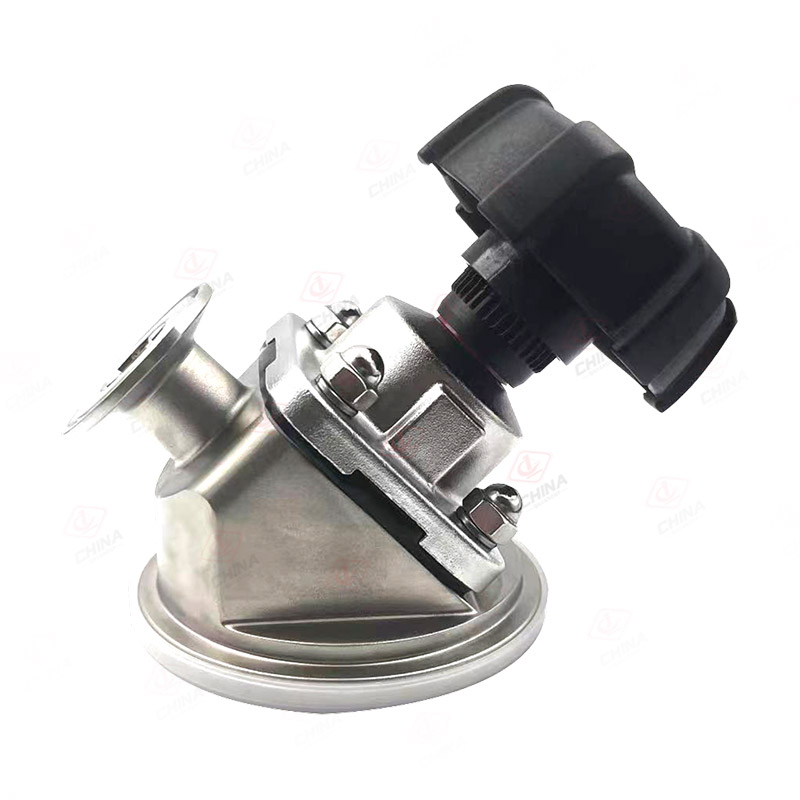 Manual tank bottom diaphragm valve