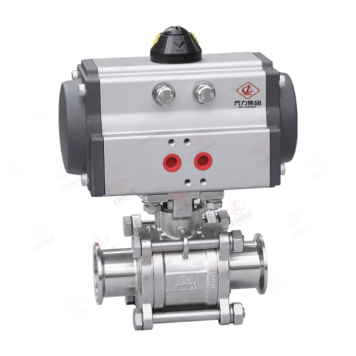 Pneumatic quick-installation ball valve ball valve