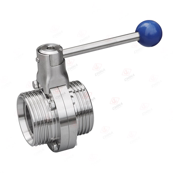 Pull rod external thread butterfly valve