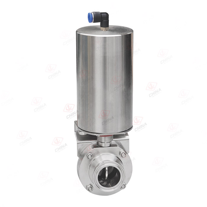 Pneumatic quick installation butterfly valve