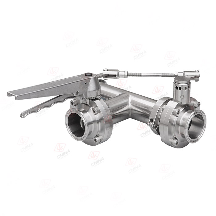 Three way linkage butterfly valve