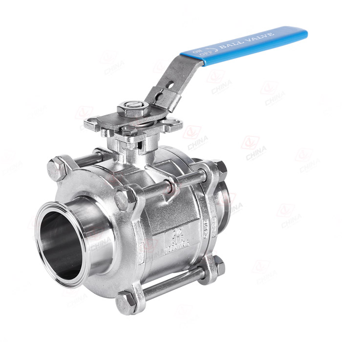 Three piece quick installation high platform ball valve
