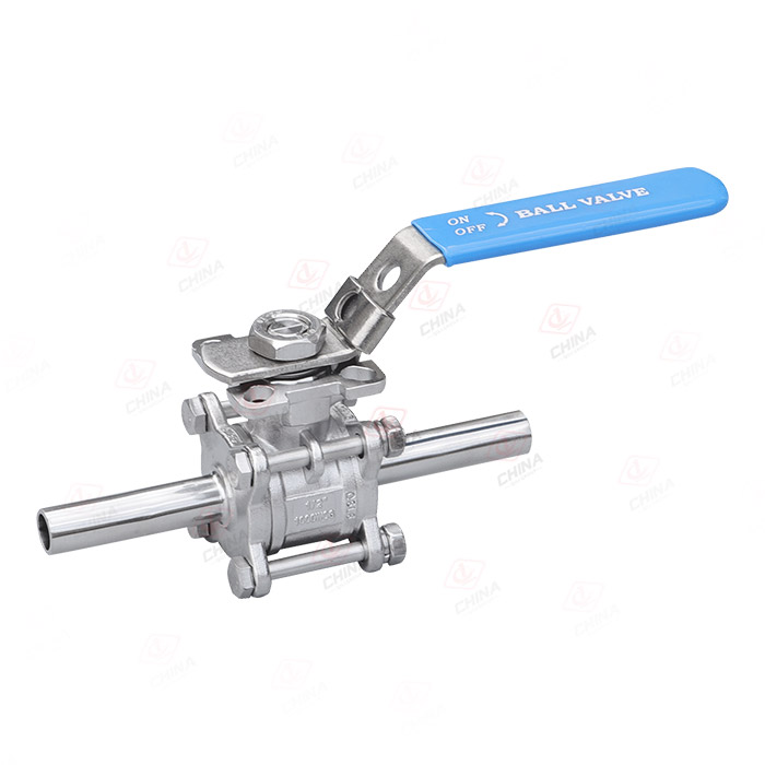 Extended welded ball valve