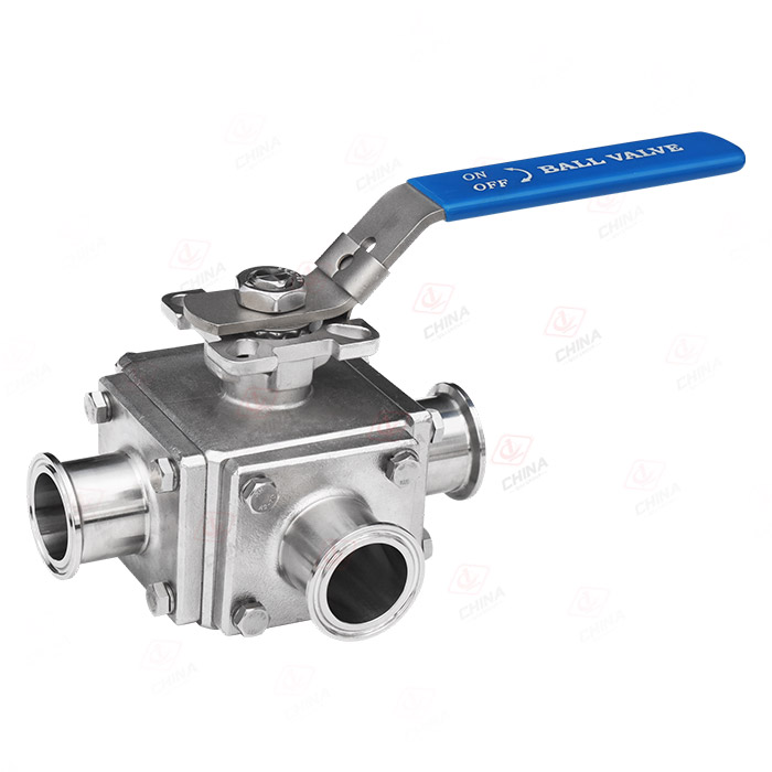 Three way square ball valve -3A