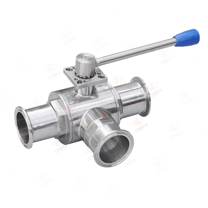 Three way quick installation ball valve