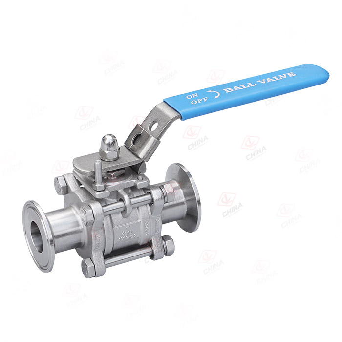 Three piece quick installation ball valve