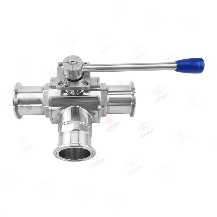Manual platform reducing three-way ball valve L-type/T-type